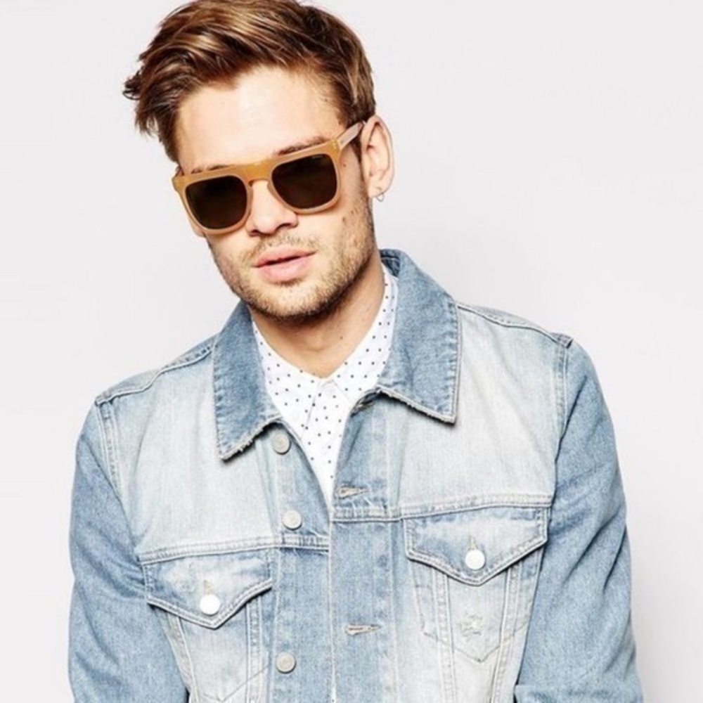 Komono sunglasses Bennet Amber wayfarer NEW